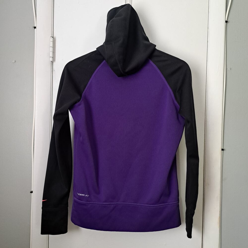 Nike Therma FIt Purple and Black Women's Small Activeware Athletic Hoodie - Picture 2 of 8